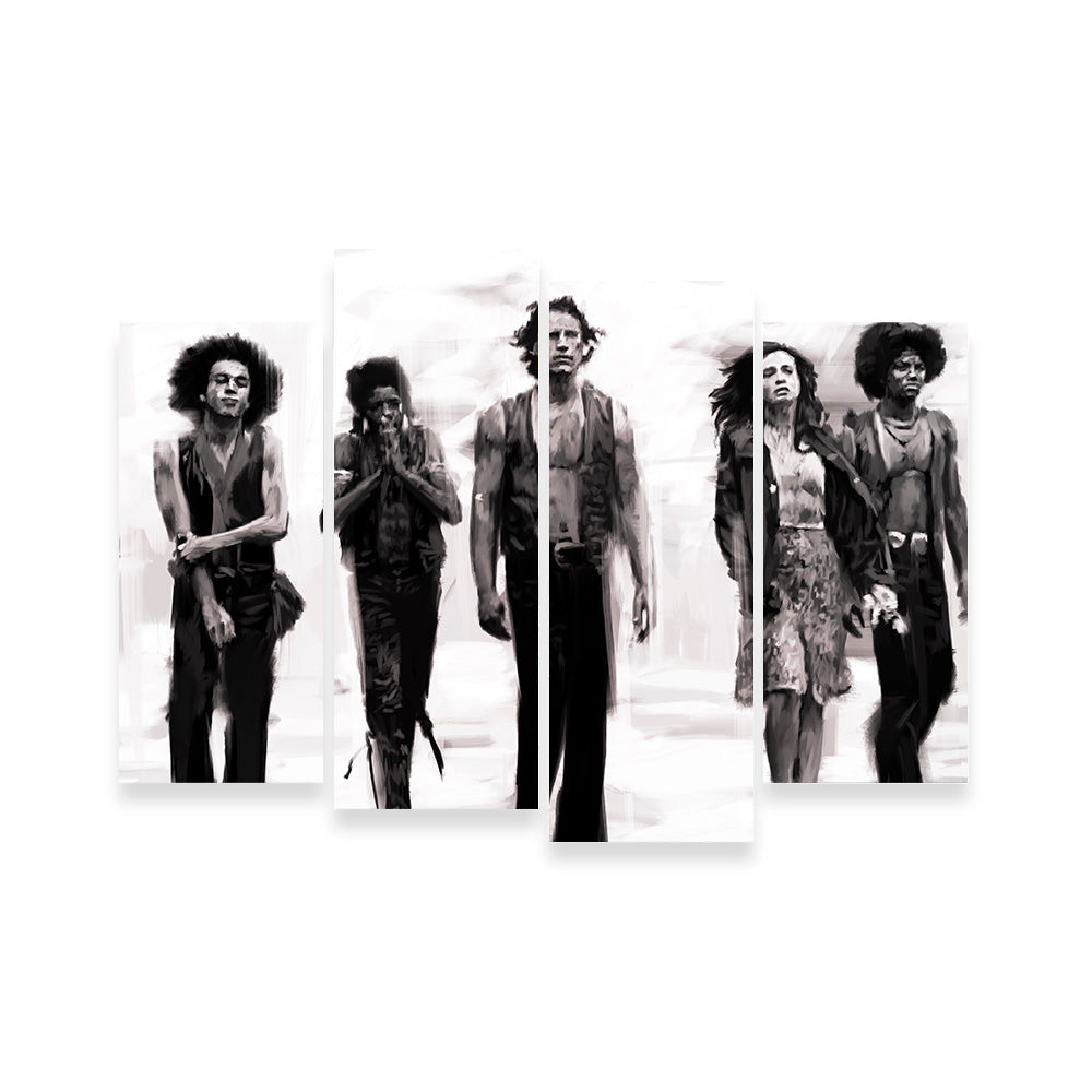 Stunning The Warriors Sketch Wall Art by Andy Brackpool