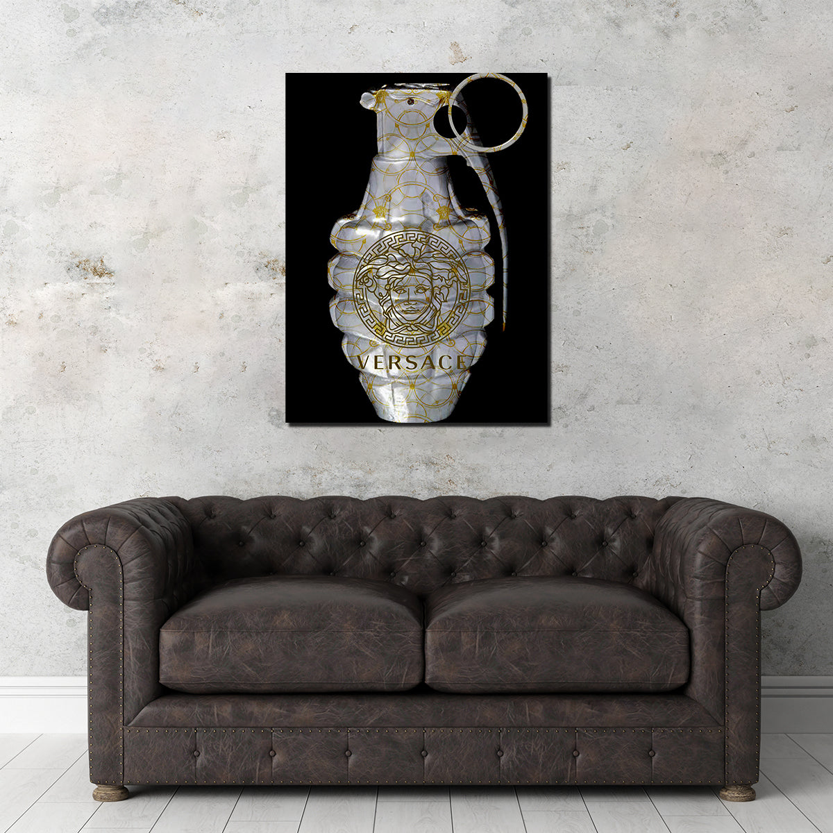 Versace Grenade Wall Art - Exquisite Museum-Quality Canvas Decor