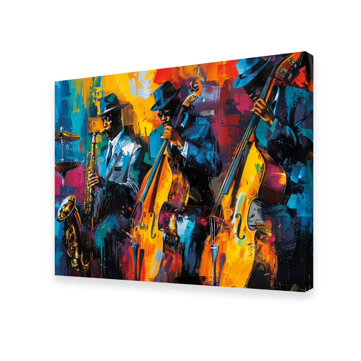 Eye - catching Vibrant Jazz Band Wall Art for Your Home Decor