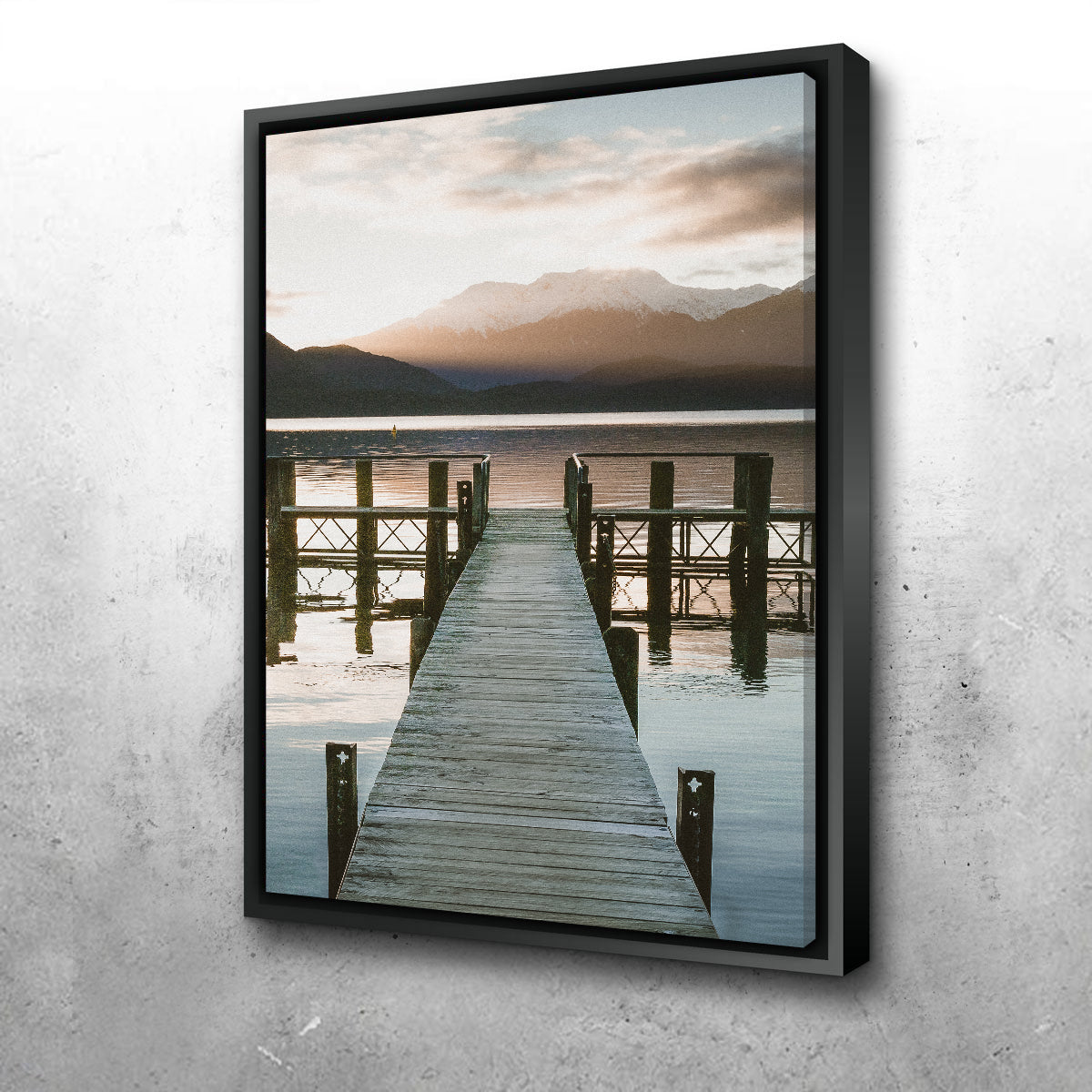 Stunning Sunset Dock Wall Art by Mike Cotton