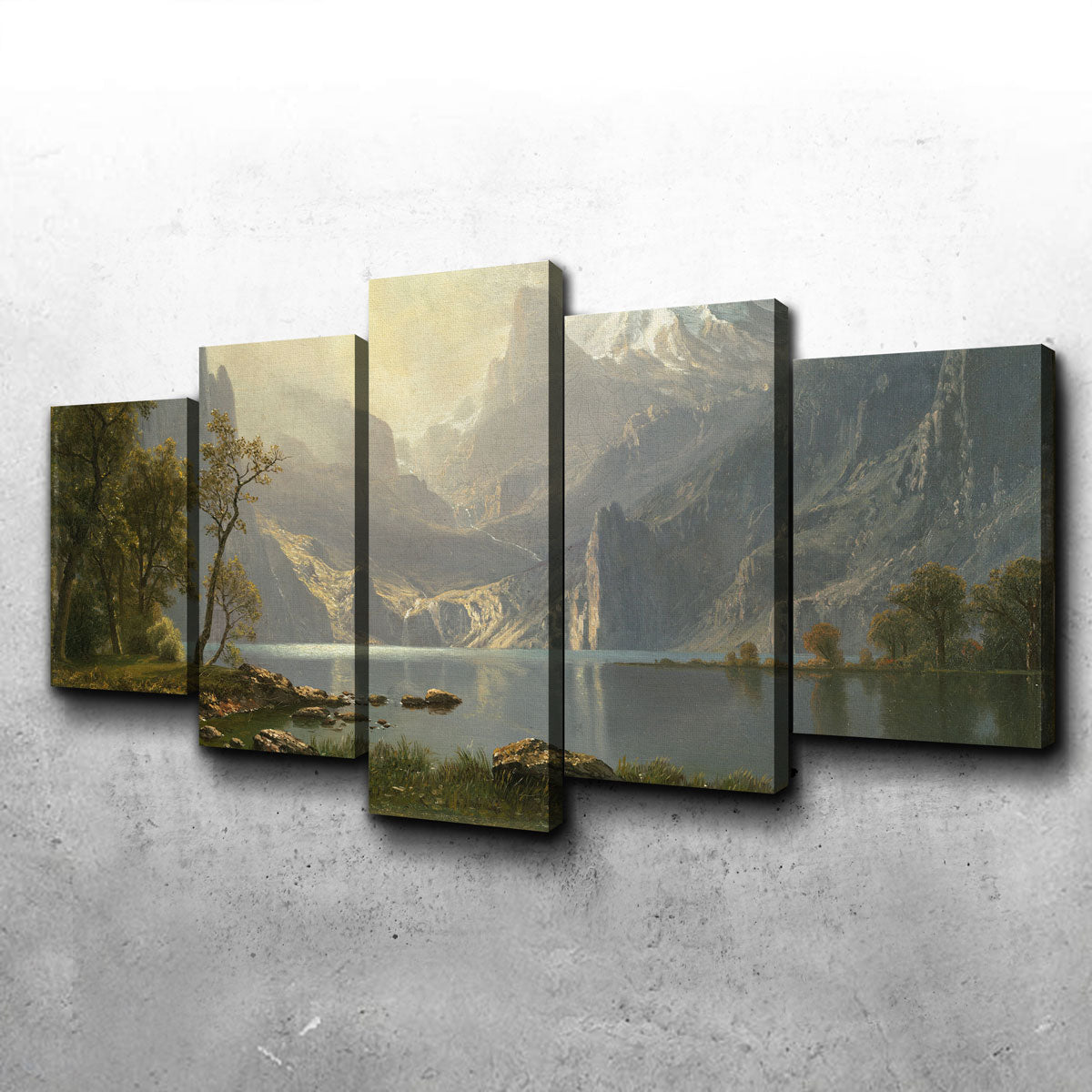 Stunning Lake Tahoe Landscape Painting Wall Art by Albert Bierstadt