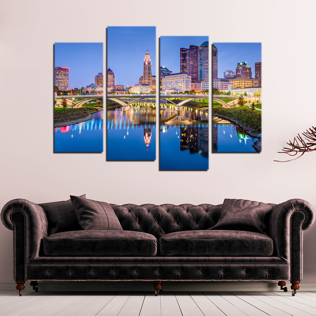 Exquisite Columbus Skyline Wall Art for Stunning Home Decor
