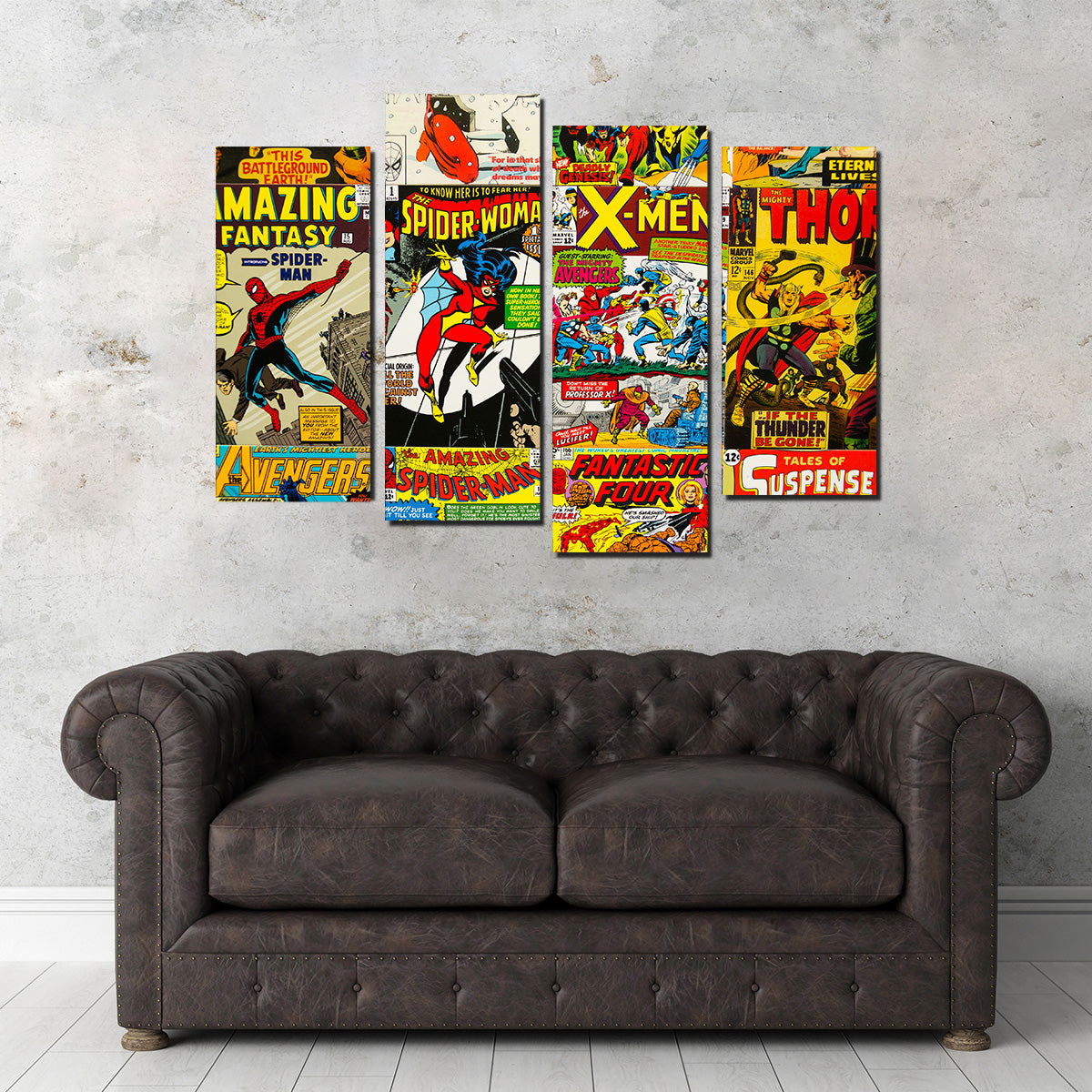 Unique Vintage Comic Covers Wall Art for Stunning Decor