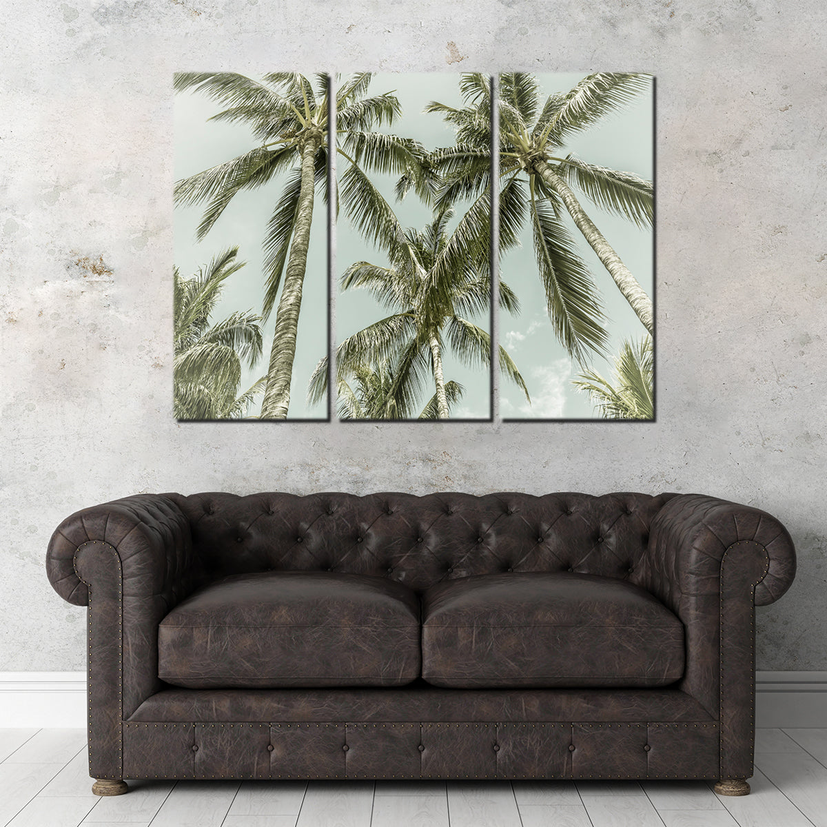 Exquisite Vintage Palm Trees Wall Art by Melanie Viola