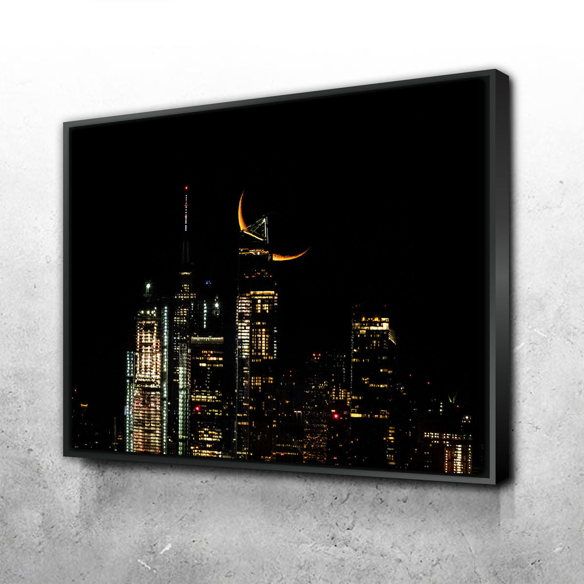 Exquisite Moon and New York City Wall Art by Dennis Maida