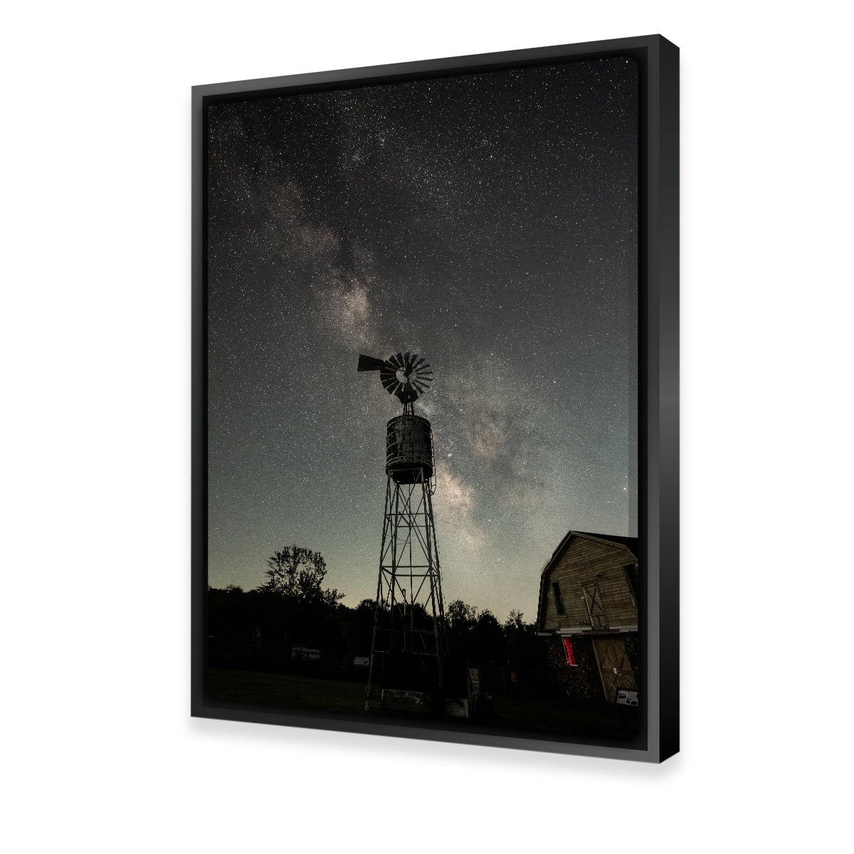 Enchanting Windmill at Night Wall Art by Dennis Maida