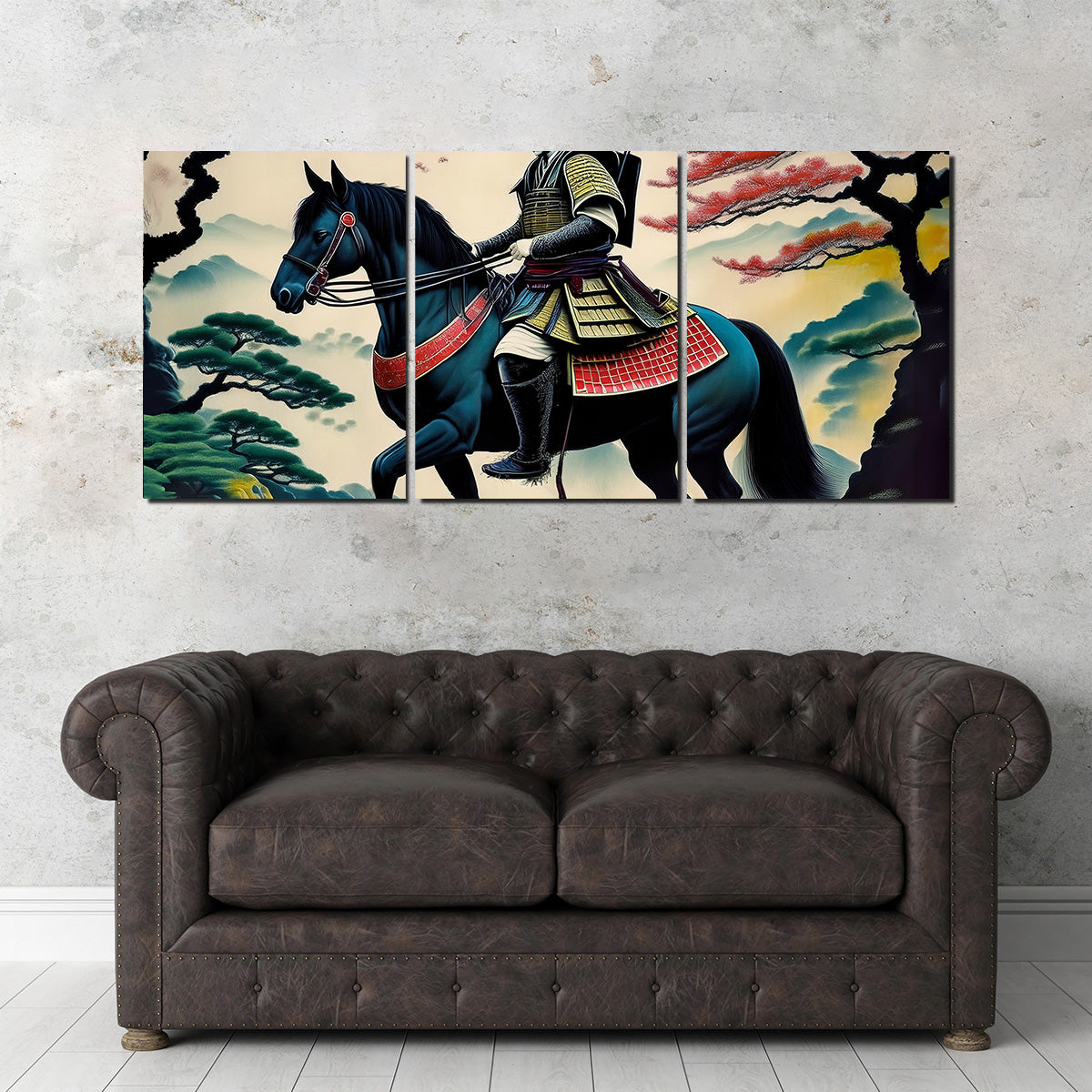 Stunning Contemporary Samurai Art Wall Decor Canvas