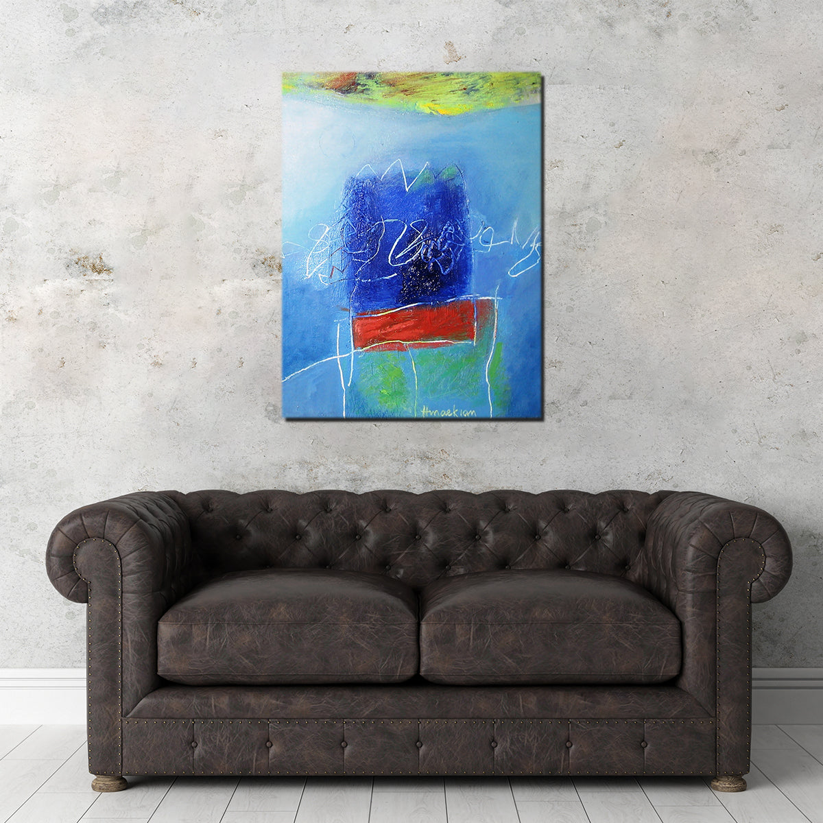 Evening Blues III Stunning Wall Art by Peggy Hinaekian