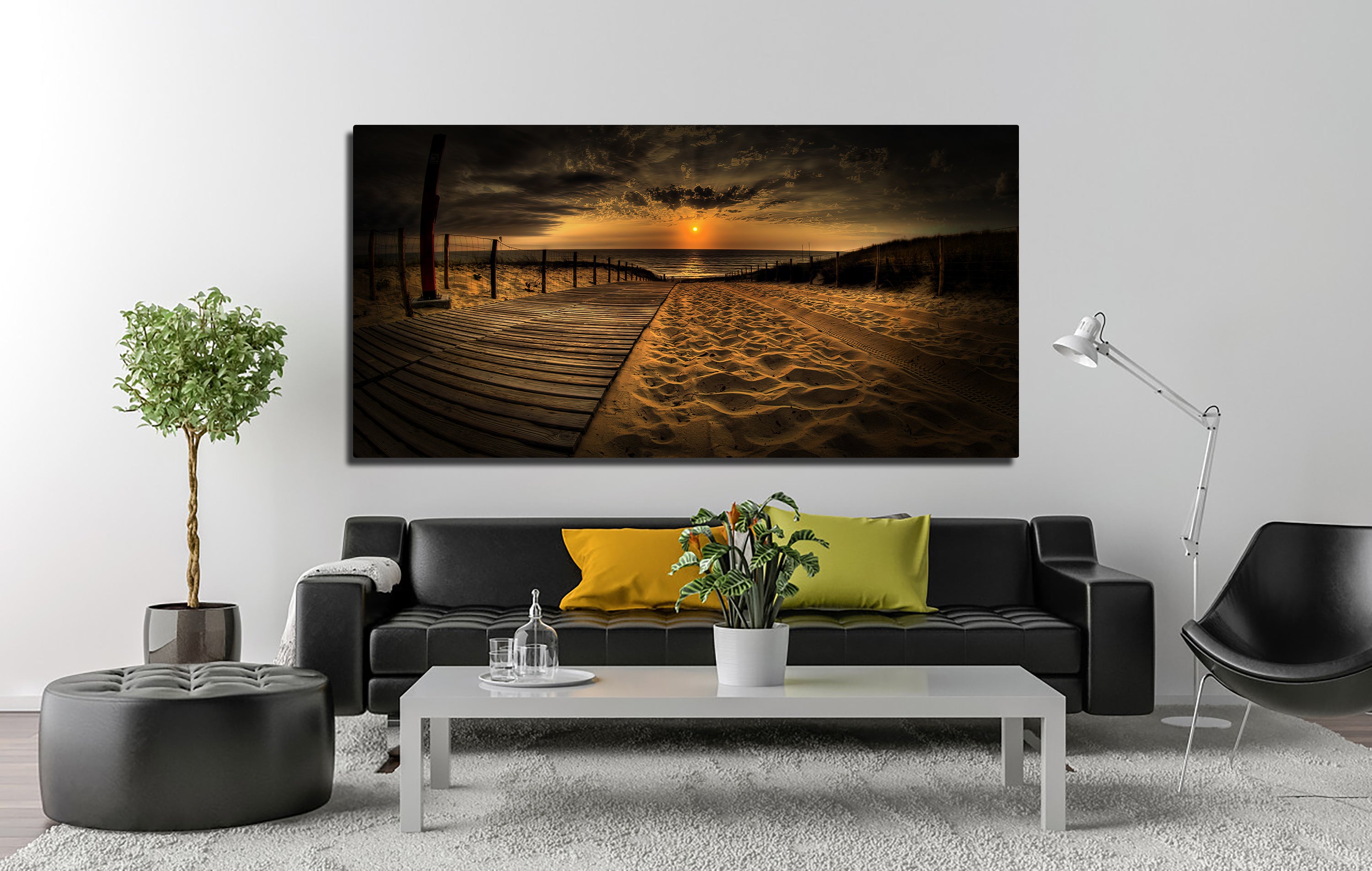 Breathtaking Sunset Beach Panoramic Wall Art for Stunning Home Decor