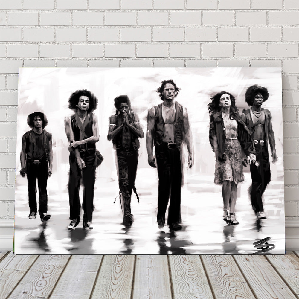 Stunning The Warriors Sketch Wall Art by Andy Brackpool