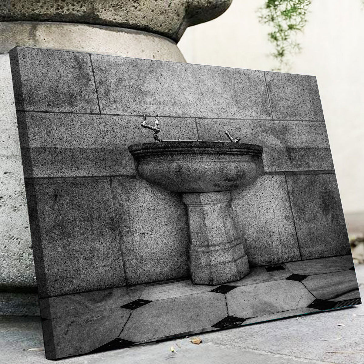 Exquisite Vintage Fountain Wall Art by Dennis Maida