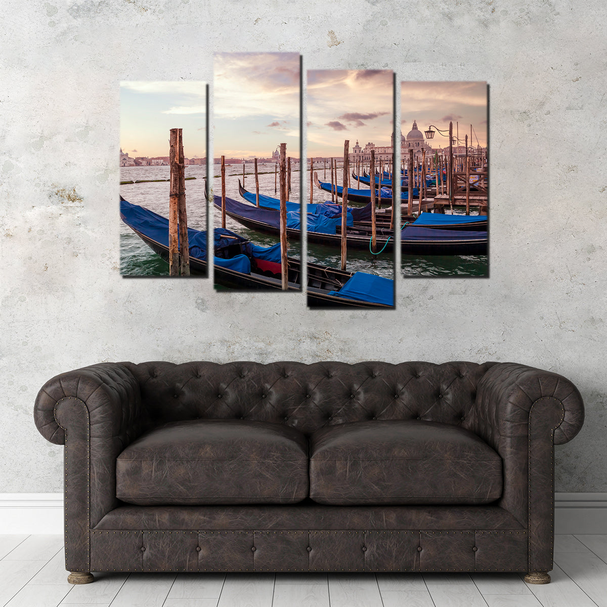 Exquisite Venice Gondolas & Santa Maria Della Salute Wall Art by Melanie Viola