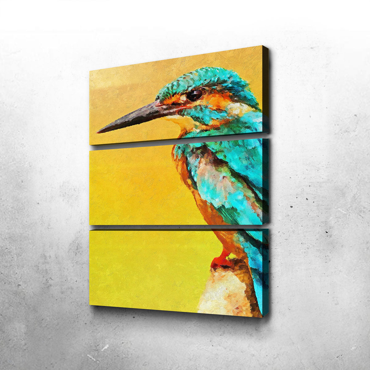 Stunning King Fisher Painting Wall Art by Gab Fernando