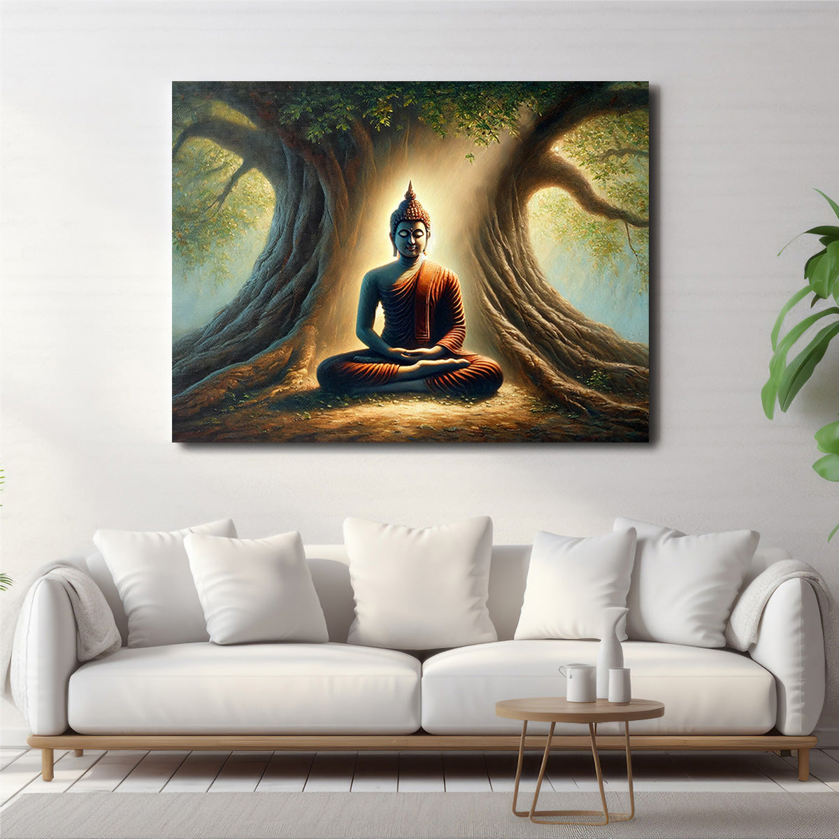 Exquisite Buddha Meditating Canvas Print