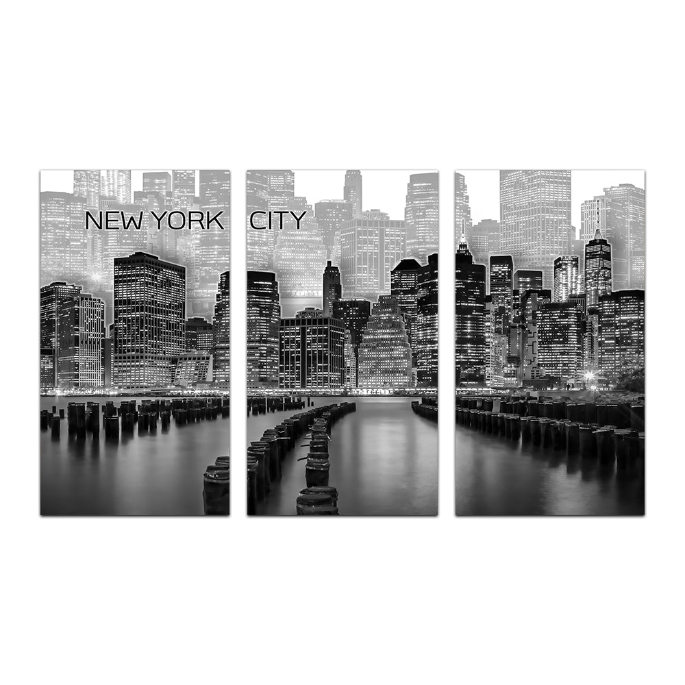 Stunning Manhattan Skyline Graphic Art Canvas Wall Art by Melanie Viola