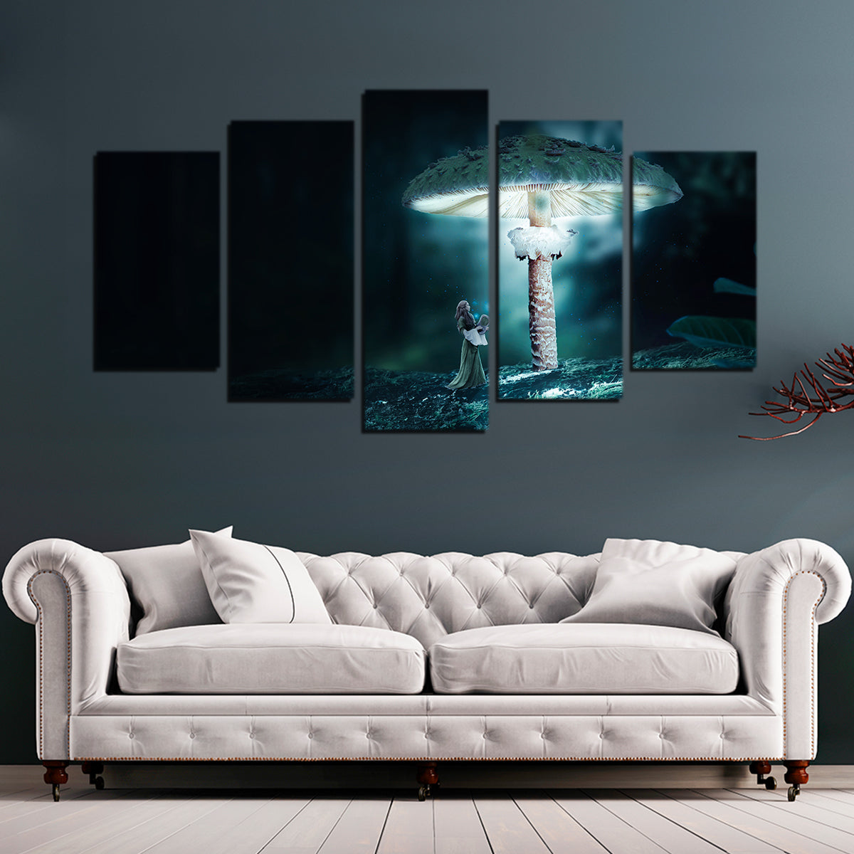 Stunning Mushrooms Wall Art by Milos