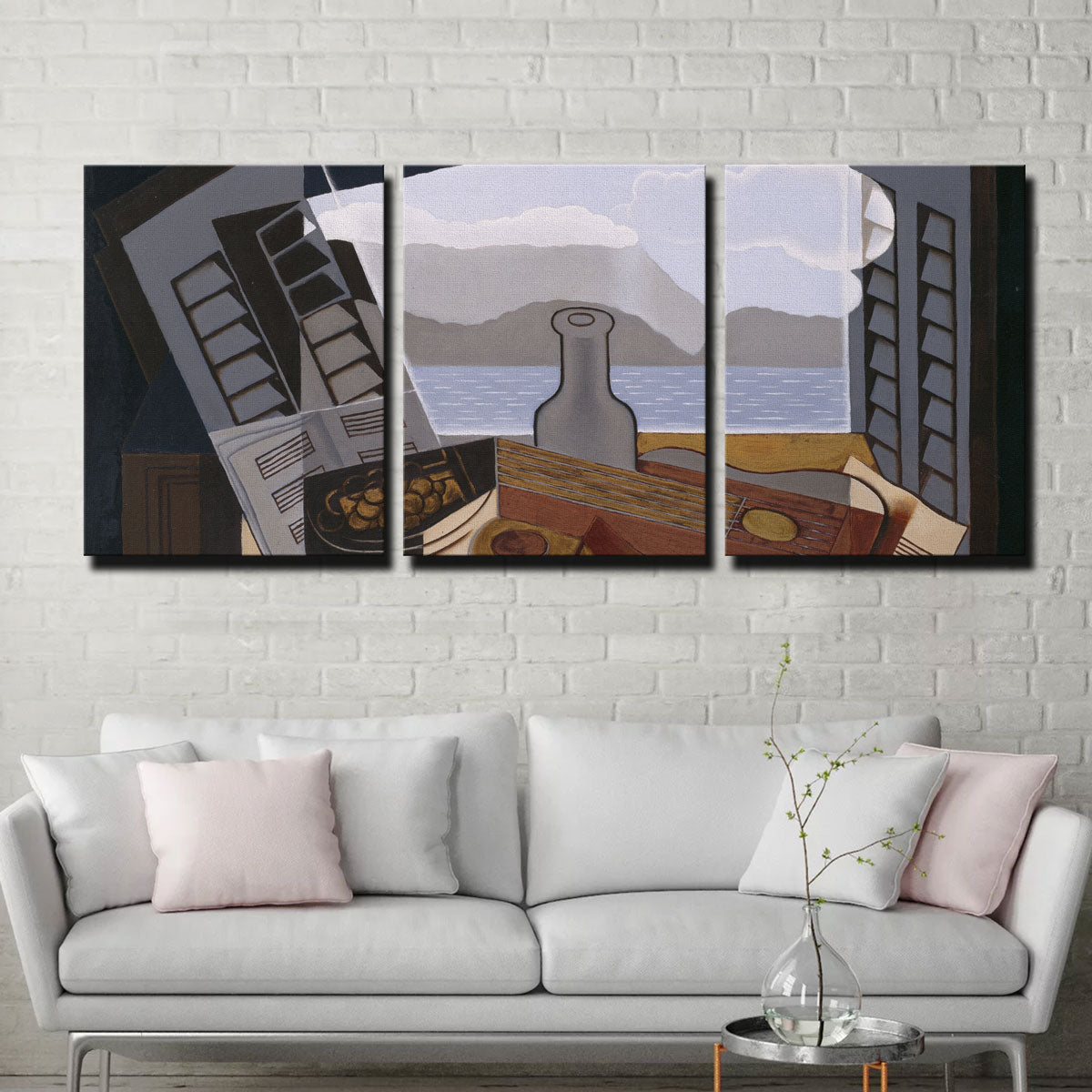 Exquisite La Fenêtre ouverte Wall Art by Juan Gris