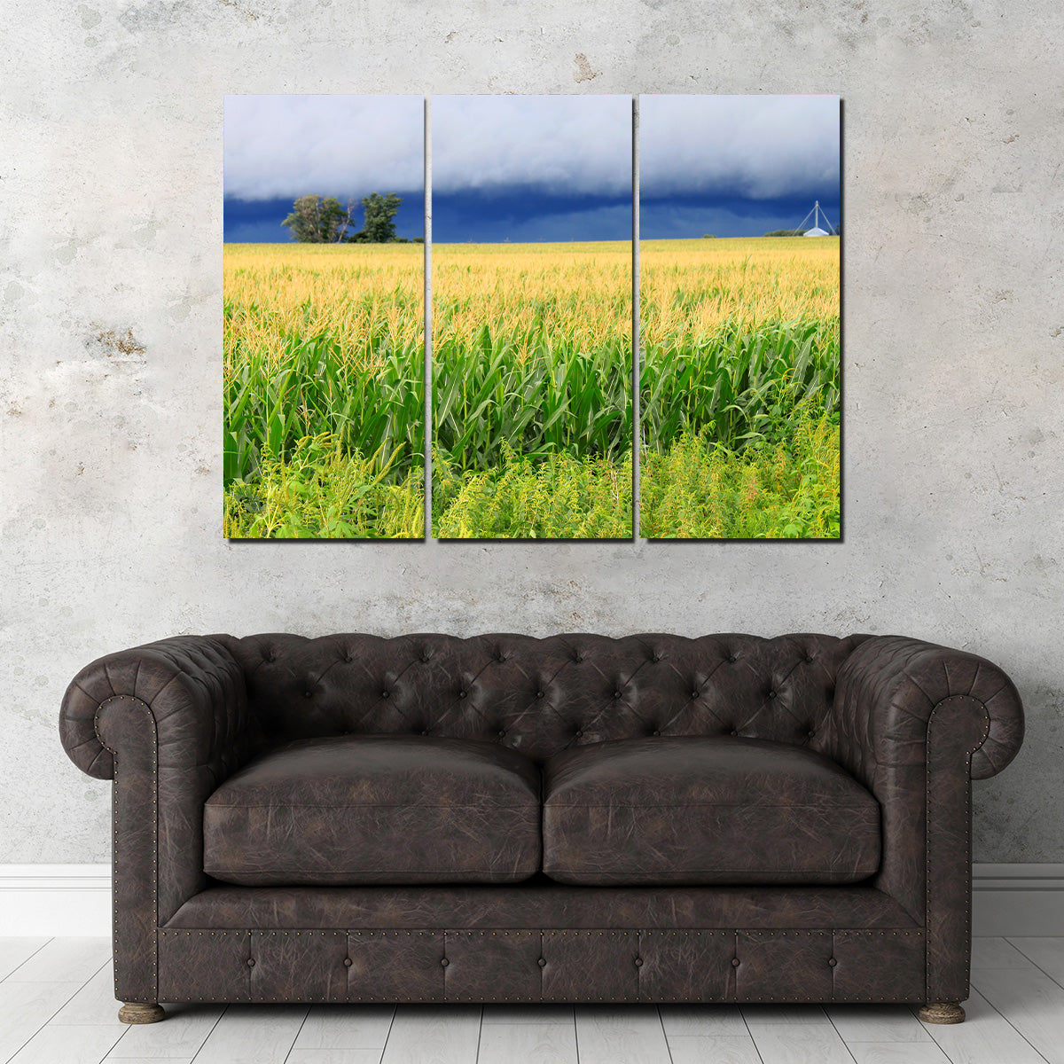 Stunning Thunderstorm Over Illinois Cornfield Wall Art for Home Decor