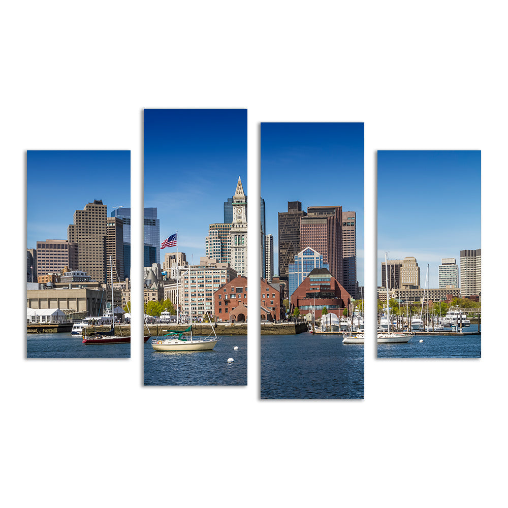 Stunning Boston Skyline North End & Financial District Wall Art by Melanie Viola