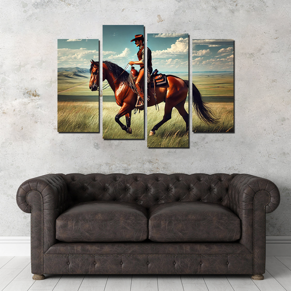 Stunning Cowboy and Quarter Horse Wall Art for Your Home Decor