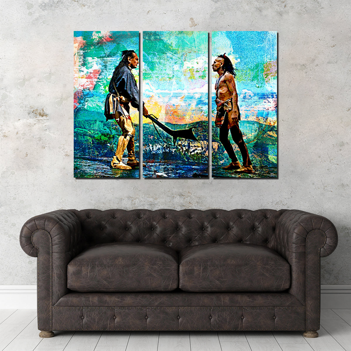 Vintage Blues 'Last of the Mohicans' Wall Art for Unique Home Decor