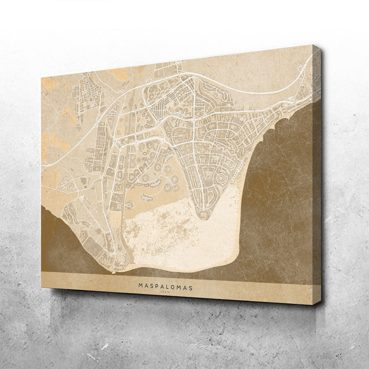 Stunning Maspalomas Map Wall Art for Your Home Decor