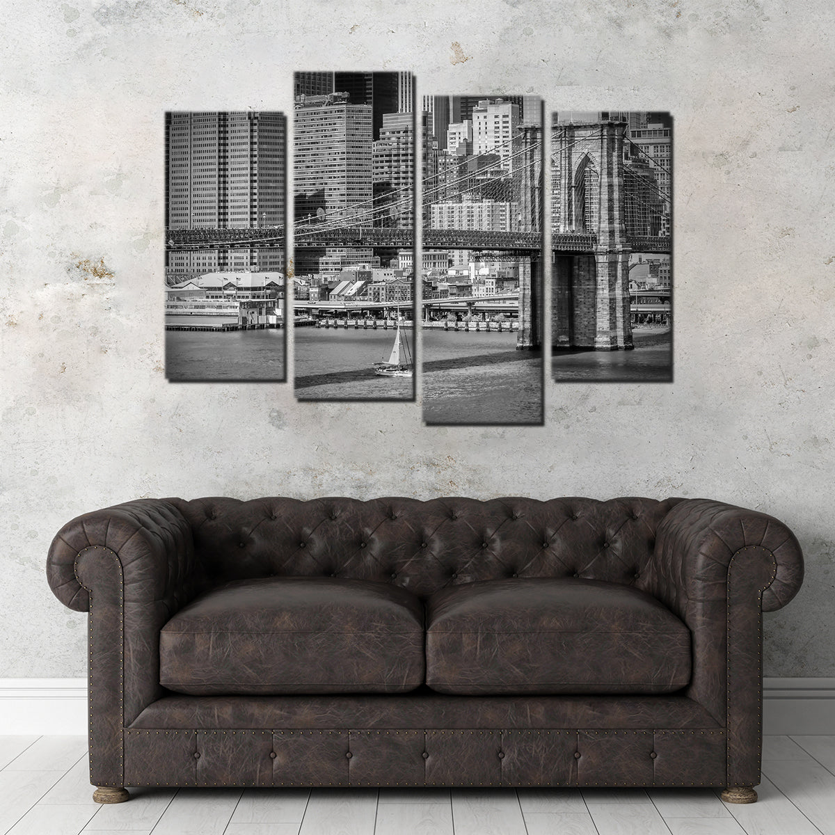 Stunning Brooklyn Bridge & Manhattan Skyline Wall Art by Melanie Viola