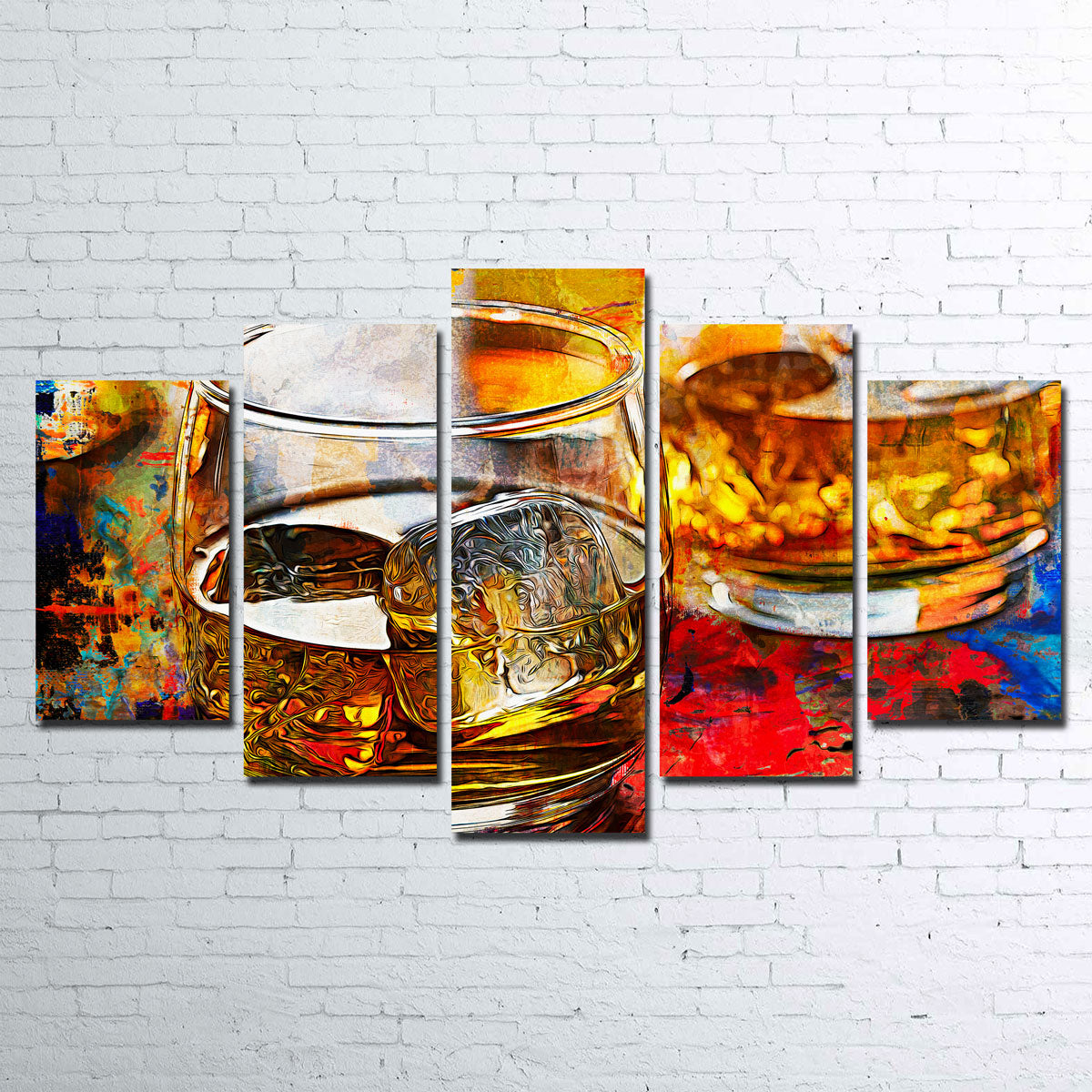 Exquisite Bourbon Whiskey Abstract Wall Art for Stunning Home Decor