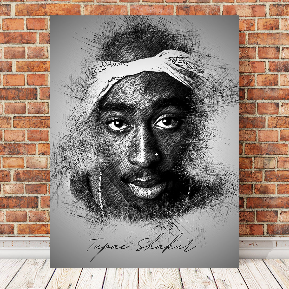 Unique Tupac Shakur Sketch Wall Art for Home Decor