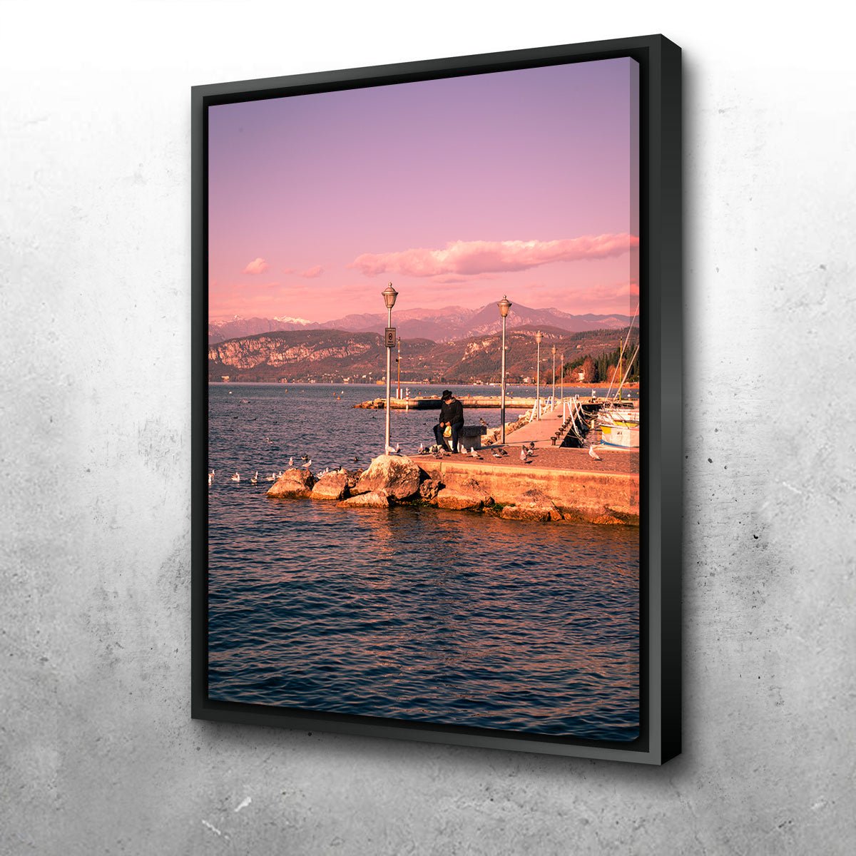 Stunning The Old Man and the Lake Wall Art by Stefano Baltieri