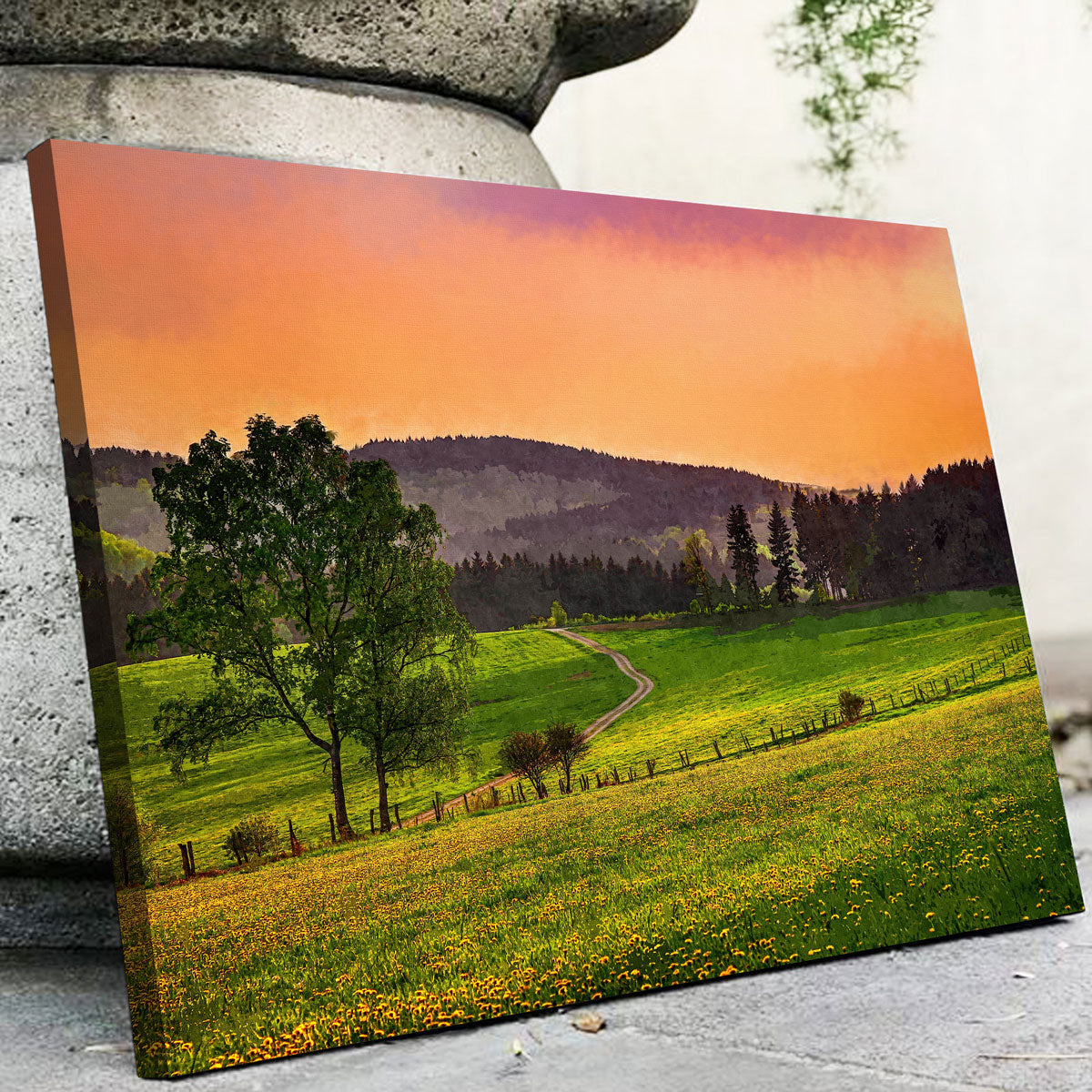 Denise Dundon's Evening Pasture Wall Art - Museum Quality Canvas Print