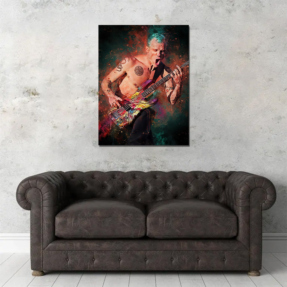 Stunning Flea Guitarist Wall Art for Music Lovers