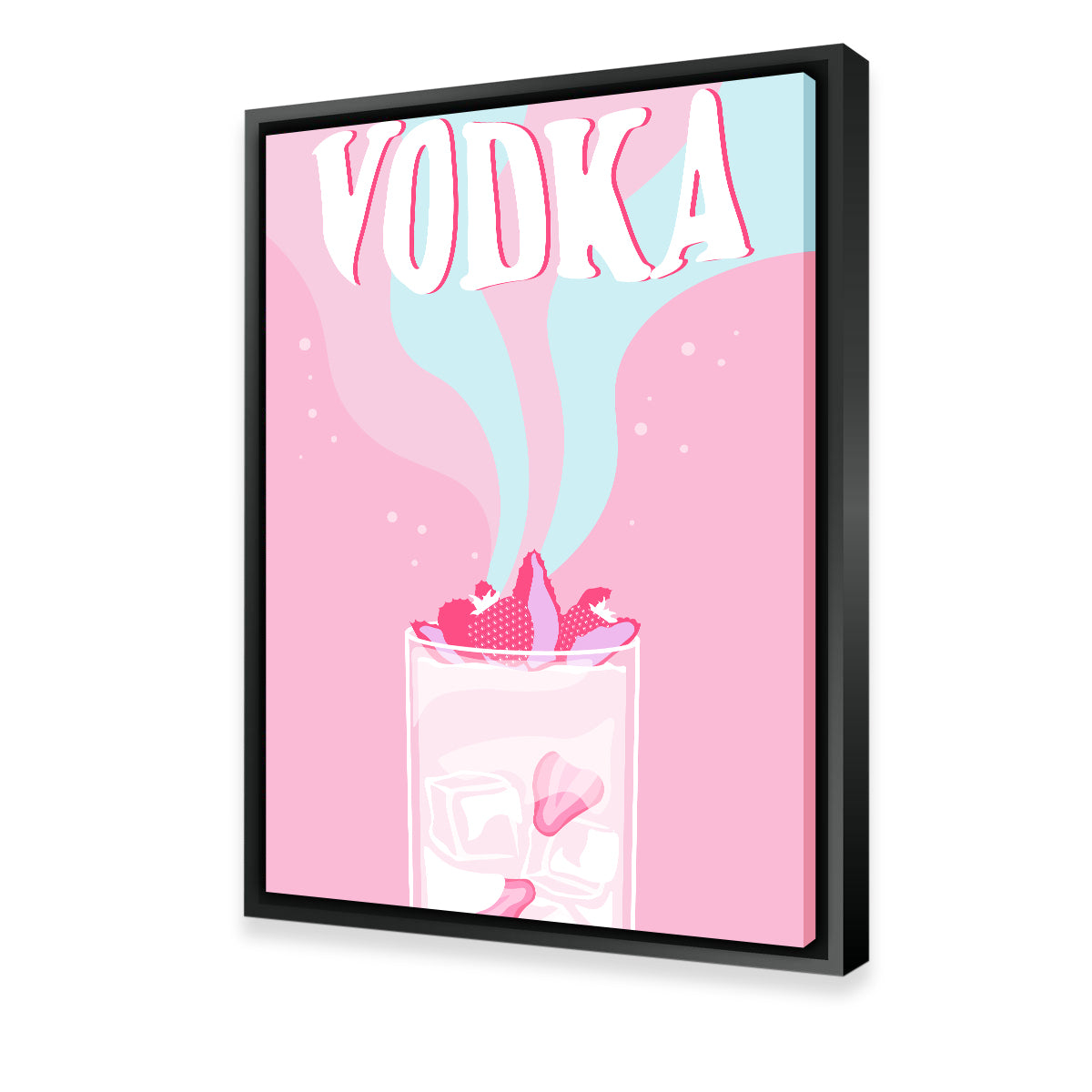 Cool Vodka on Ice Wall Art - Handmade Canvas Print