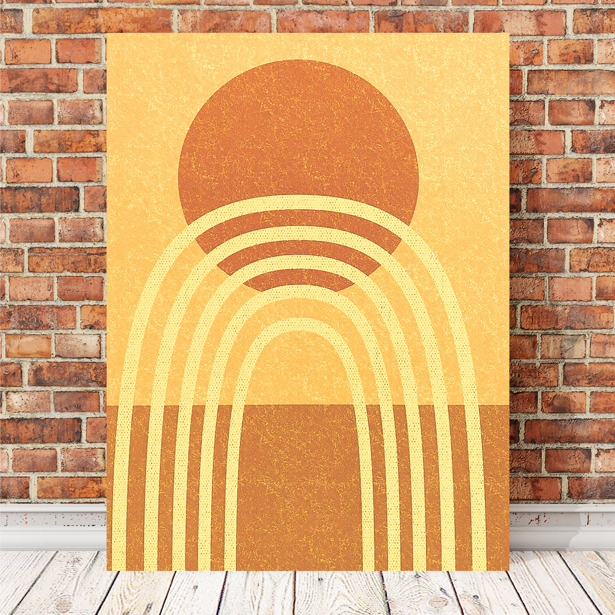 Sun & Rainbow Desert Wall Art - Premium Sustainable Wood Framed Canvas