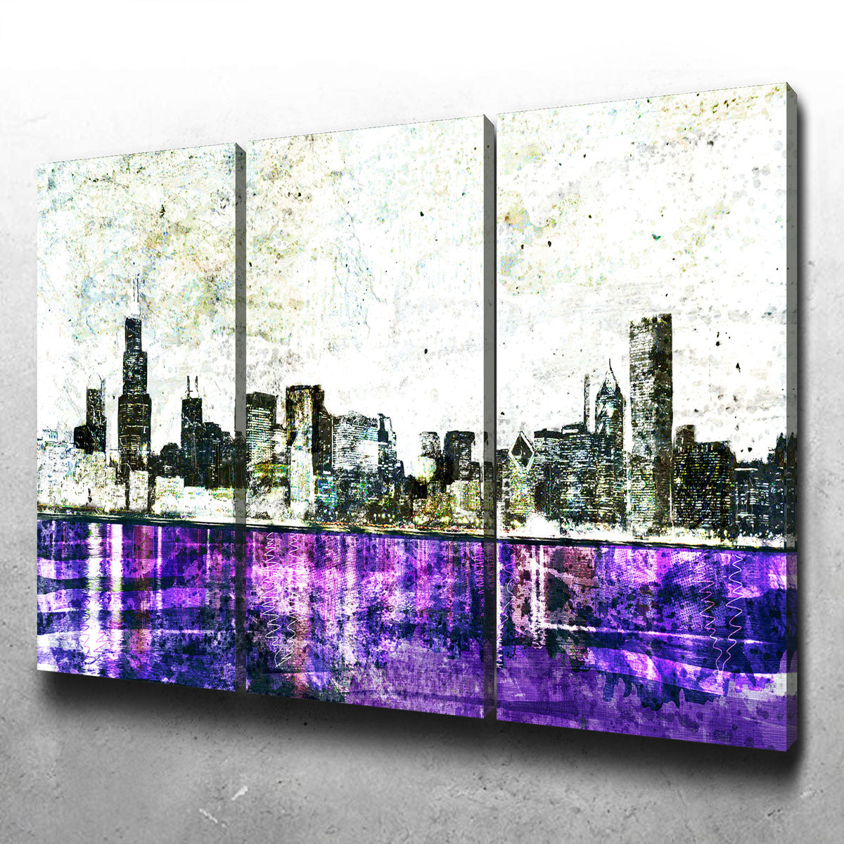 Stunning Whiteout Chicago Skyline Wall Art for Home Decor
