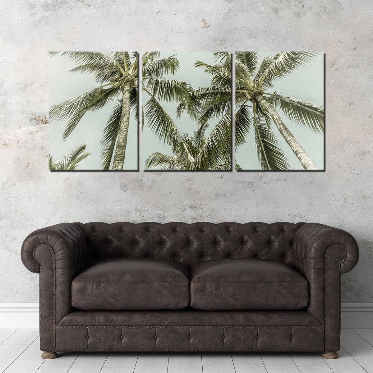 Exquisite Vintage Palm Trees Wall Art by Melanie Viola