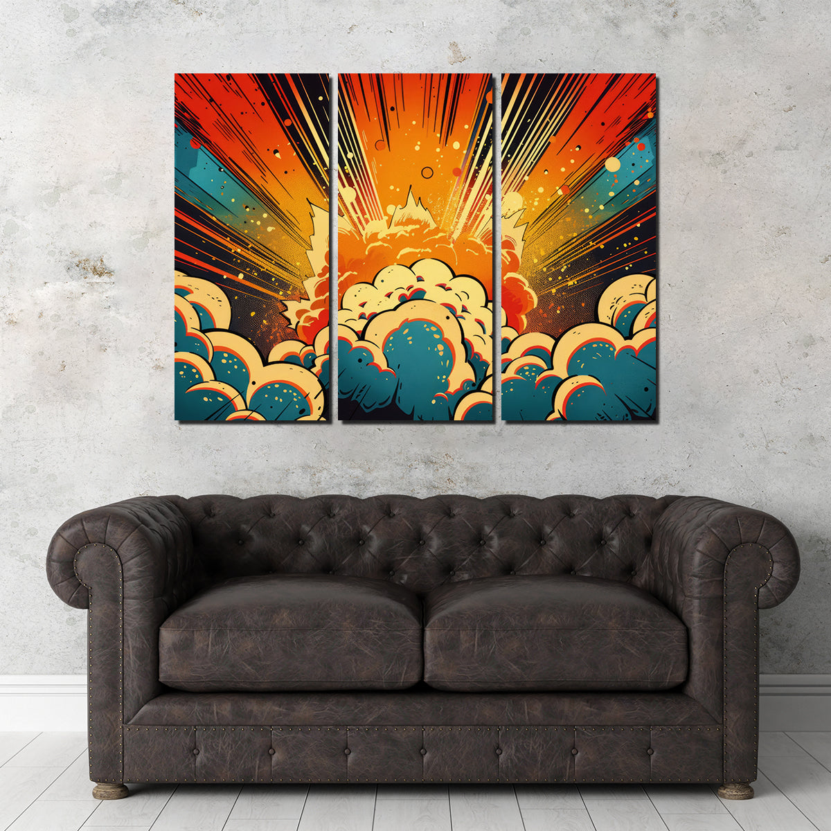 Explosive Comic Book - Museum Quality Canvas Print