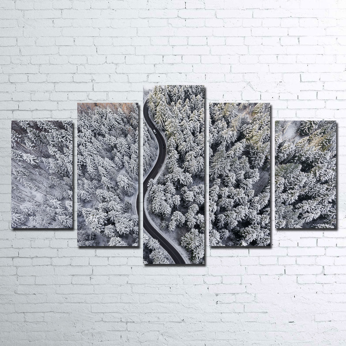 Enchanting Winding Winter Wall Art by Karolis Janulis