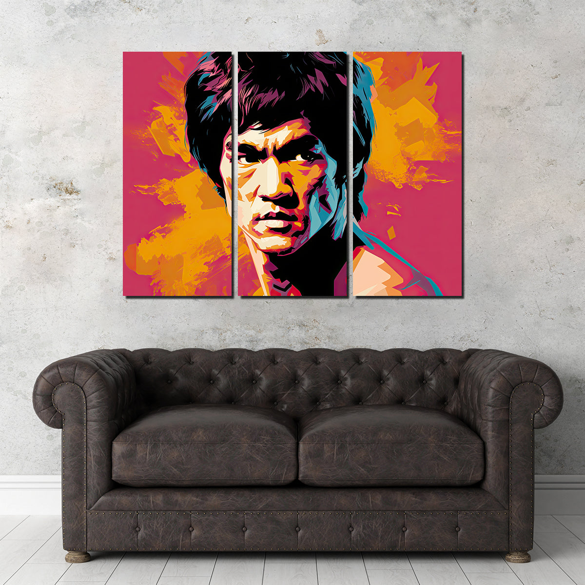 Bruce Fierce Wall Art by Ralph & Laura Design - Museum-Quality Canvas