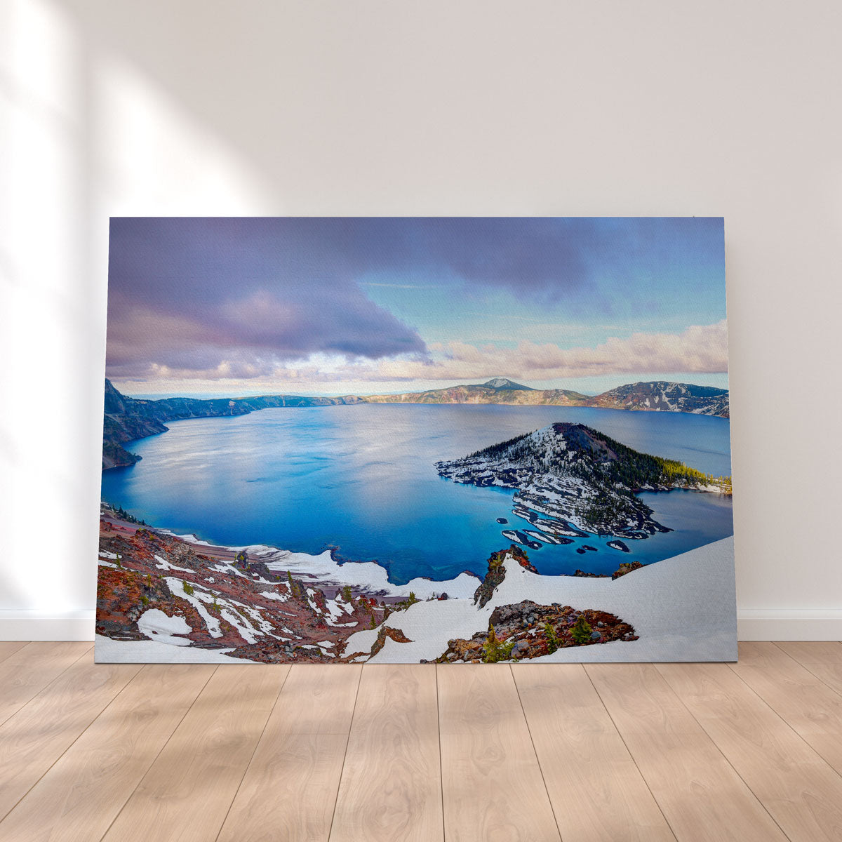 Stunning Crater Lake Wall Art - Museum-Quality Canvas on Sustainable Pine Frames