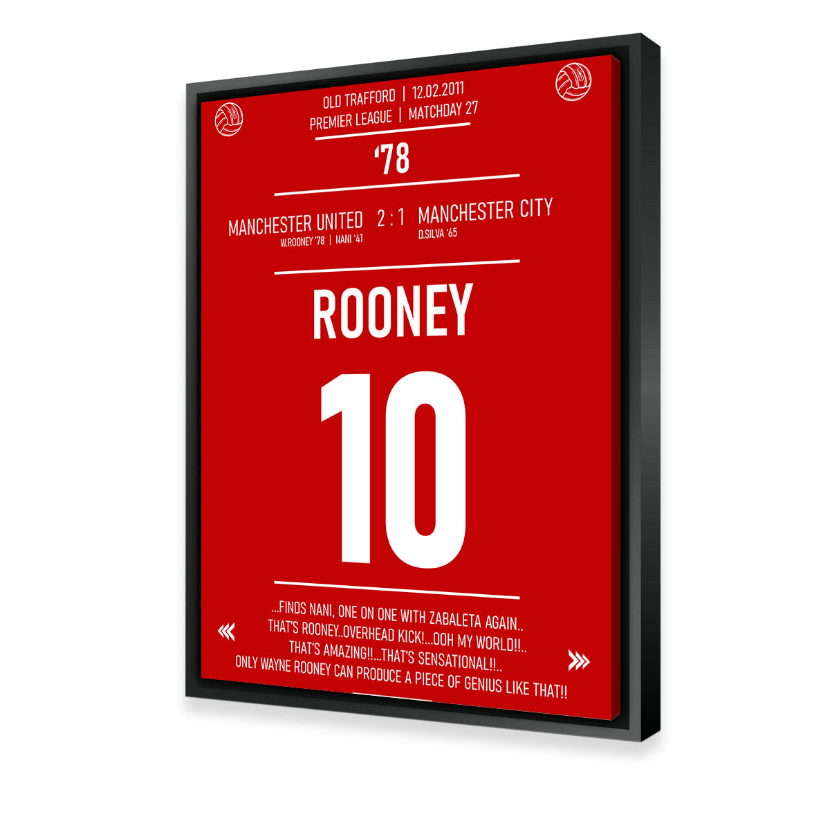 Wayne Rooney - High - Quality Hand - Built Canvas Print