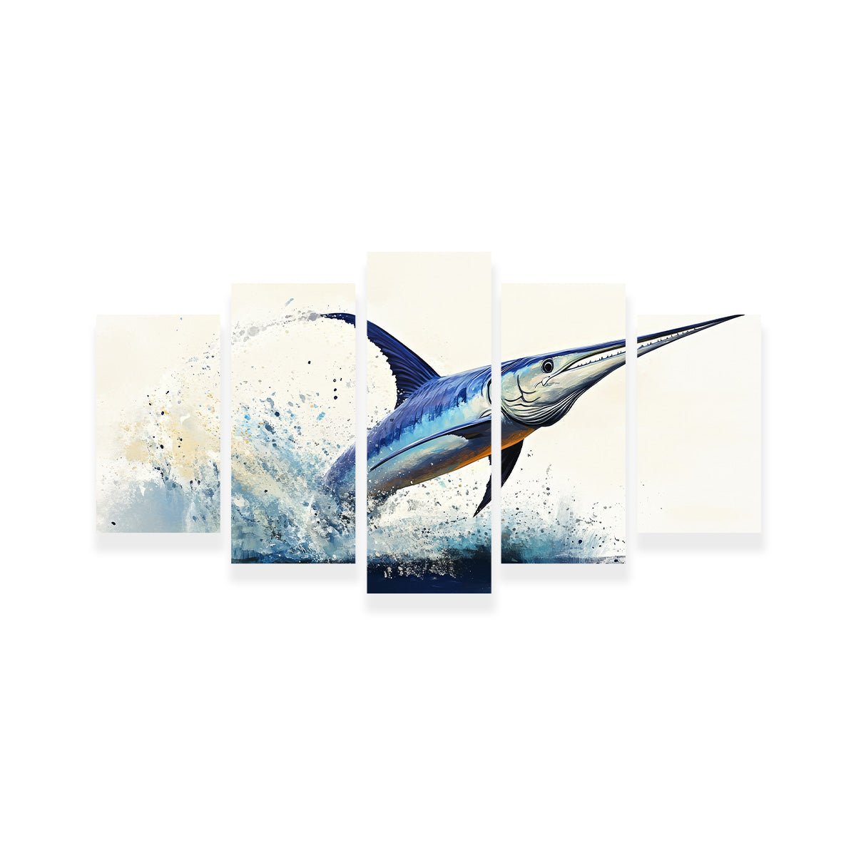 Eye-Catching Jumping Swordfish Wall Art for Stunning Home Decor