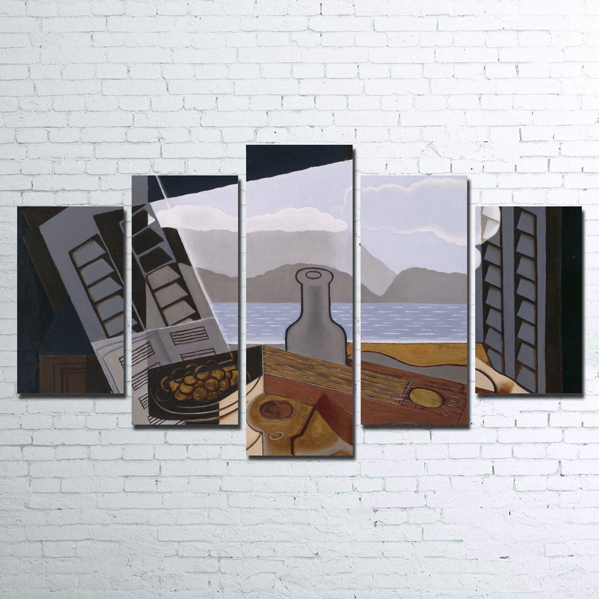 Exquisite La Fenêtre ouverte Wall Art by Juan Gris