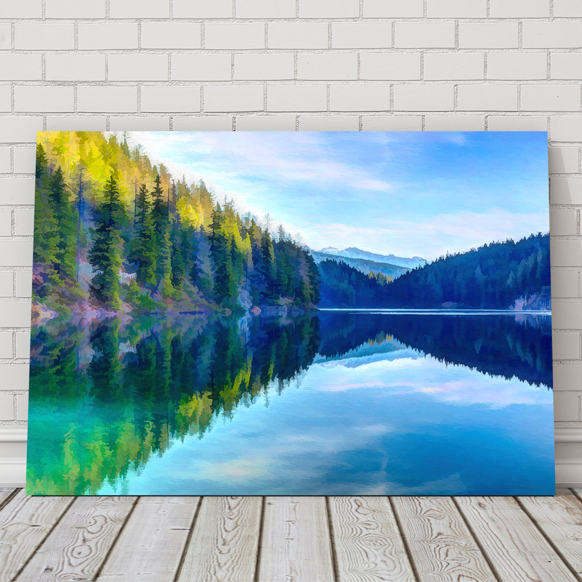 Stunning Mountain Lakeshore Wall Art by Denise Dundon
