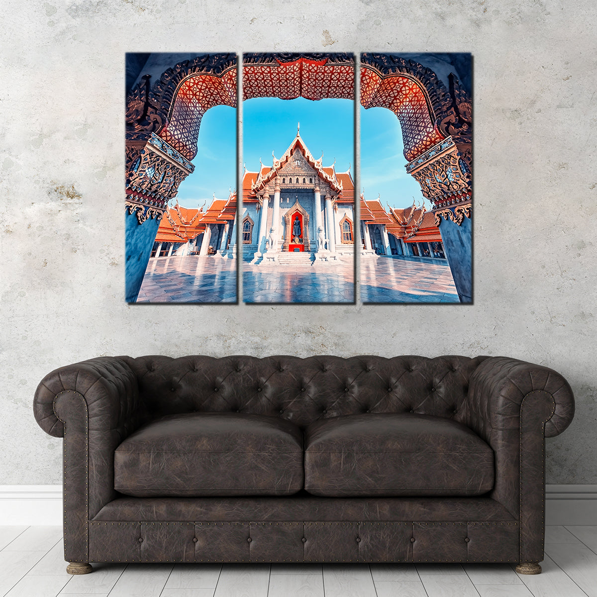 Exquisite Marble Temple Wall Art by Manjik Pictures
