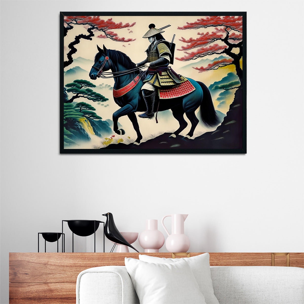 Stunning Contemporary Samurai Art Wall Decor Canvas