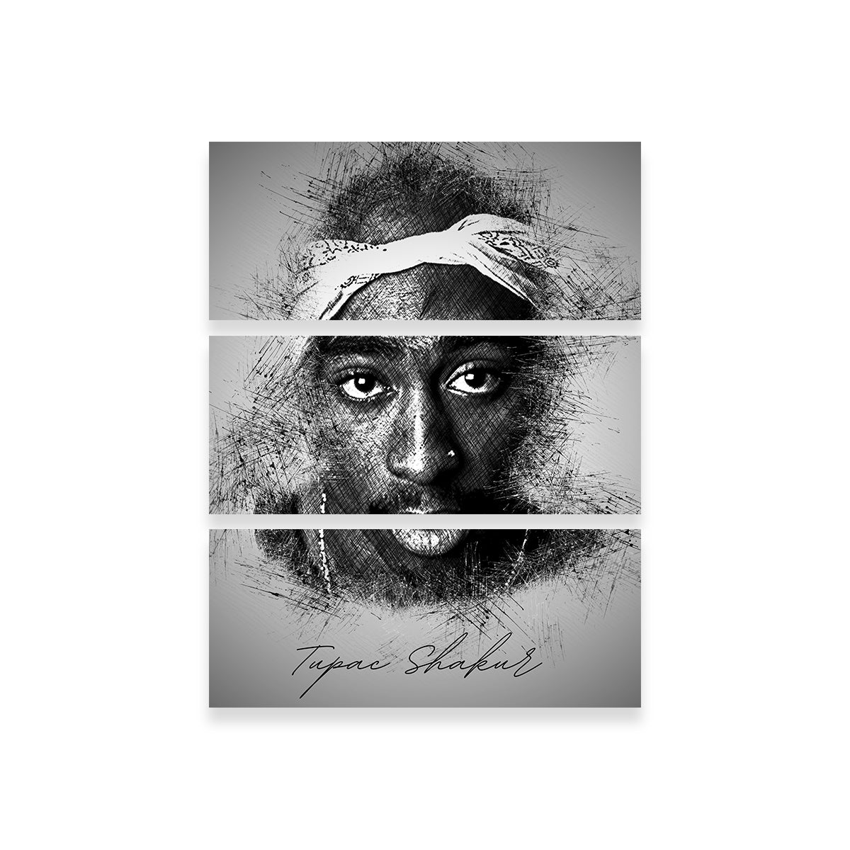 Unique Tupac Shakur Sketch Wall Art for Home Decor