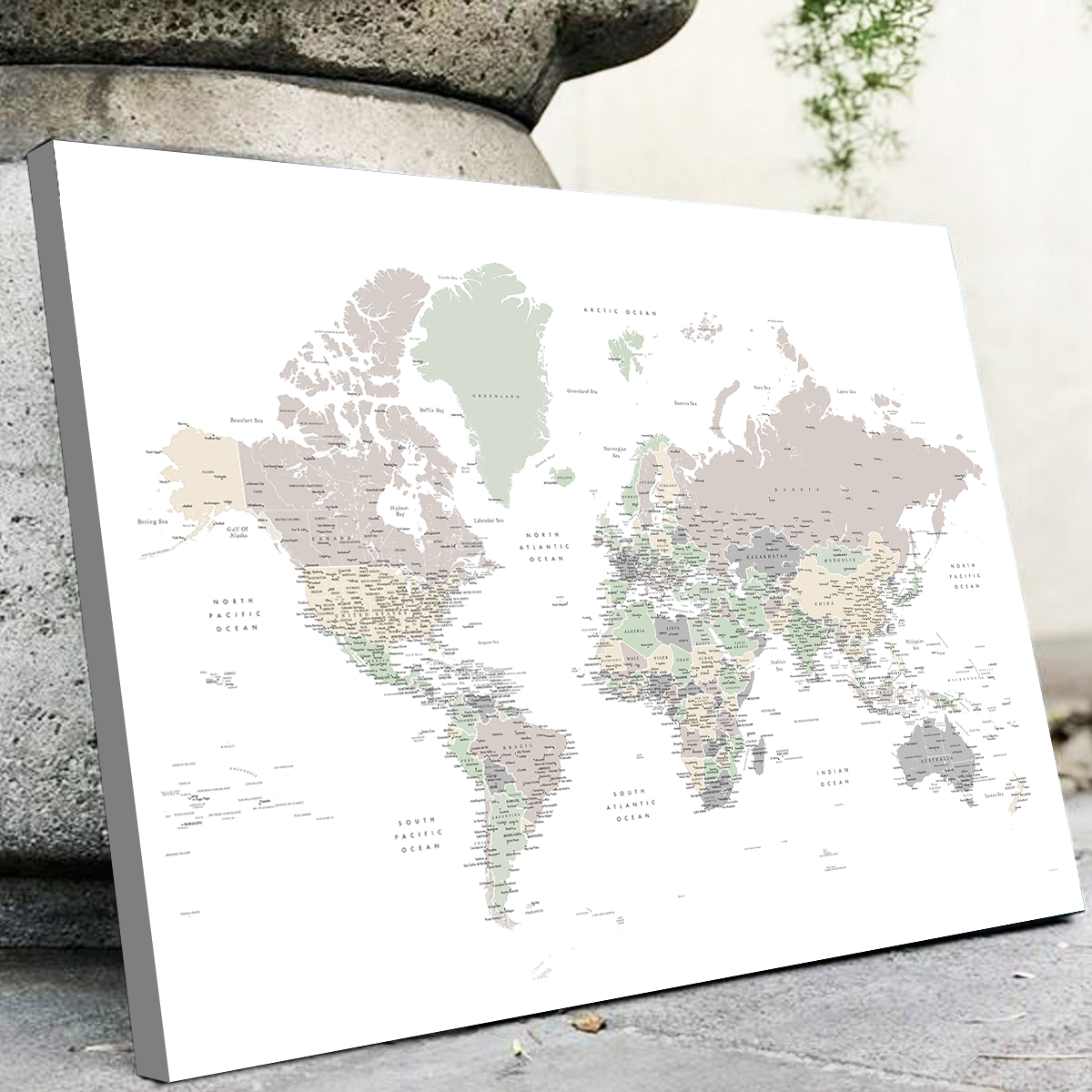 Exquisite World Map 3 Wall Art for Home Decor