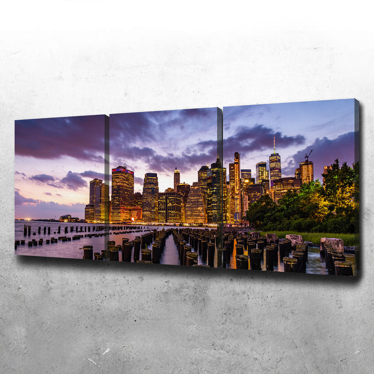 Vibrant Colorful New York Skyline Wall Art by Dennis Maida