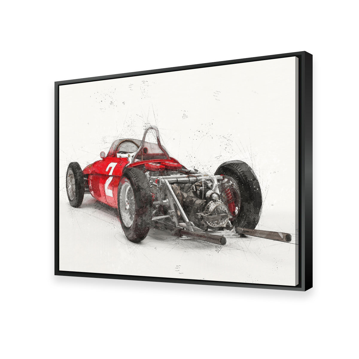 Exquisite Ferrari 156 Rear Wall Art by Stephen Chambers